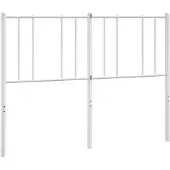 vidaXL Vervangend hoofdbord metaal wit 120 cm