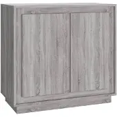 vidaXL Dressoir 80x34x75 cm bewerkt hout grijs sonoma eikenkleurig