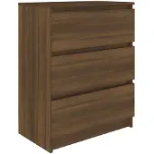 vidaXL Dressoir 60x35x76 cm bewerkt hout bruin eikenkleur