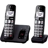 Panasonic KX-TGE262NLB, DECT-telefoon, draadloos handset, handsfree functie, 200 contacten, nummerherkenning, zwart