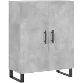 vidaXL Dressoir 69,5x34x90 cm bewerkt hout betongrijs