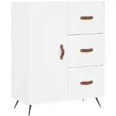 vidaXL Dressoir 69,5x34x90 cm bewerkt hout wit