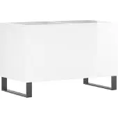 vidaXL Platenkast 74,5x38x48 cm bewerkt hout hoogglans wit