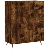 vidaXL Dressoir 69,5x34x90 cm bewerkt hout gerookt eikenkleurig