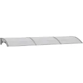 vidaXL Deurluifel 300x75 cm polycarbonaat grijs
