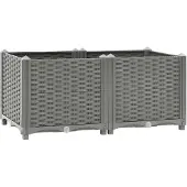 vidaXL Plantenbak verhoogd 80x40x38 cm polypropeen