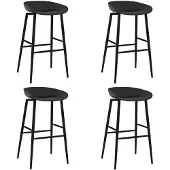 vidaXL Barstoelen 4 st zwart