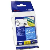 Brother TZe-555 Tape Wit op blauw (24 mm)