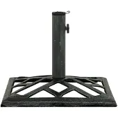 vidaXL Parasolvoet 44x44x31 cm gietijzer groen