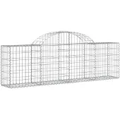 vidaXL Schanskorf gewelfd 200x30x60/80 cm gegalvaniseerd ijzer