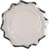 Clayre & Eef Onderbord Ø 33 cm Transparant Kunststof Transparant