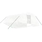 vidaXL Tuinkas met stalen frame 40 m² 8x5x2,3 m wit