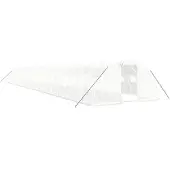 vidaXL Tuinkas met stalen frame 96 m² 24x4x2 m wit