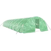 vidaXL Tuinkas met stalen frame 80 m² 16x5x2,3 m groen