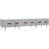 vidaXL Tv-meubel 150x36x30 cm bewerkt hout betongrijs