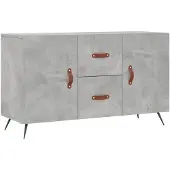 vidaXL Dressoir 100x36x60 cm bewerkt hout betongrijs