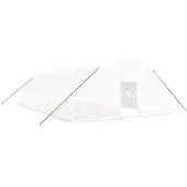 vidaXL Tuinkas met stalen frame 72 m² 12x6x2,85 m wit