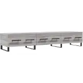 vidaXL Tv-meubel 150x36x30 cm bewerkt hout grijs sonoma eikenkleurig