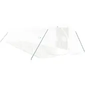 vidaXL Kas met stalen frame, wit, 36 m², 12x3x2 meter