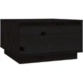 vidaXL Salontafel 55x56x32 cm massief grenenhout zwart