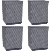 vidaXL Plantenbakken 4 st 30x30x37 cm polypropeen blauwgrijs