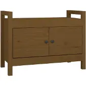 vidaXL Halbankje 80x40x60 cm massief grenenhout honingbruin