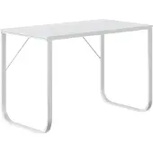 vidaXL Computerbureau 110x60x73 cm spaanplaat wit