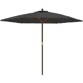 vidaXL Parasol met houten paal 299x240 cm antracietkleurig