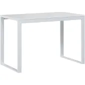 vidaXL Computerbureau, wit, 110x60x73 cm, houtvezel