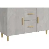 vidaXL Dressoir 100x36x60 cm bewerkt hout betongrijs