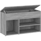 vidaXL Schoenenbank 80x30x45 cm bewerkt hout grijs sonoma eikenkleurig