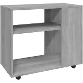 vidaXL Bijzettafel 70x35x55 cm bewerkt hout grijs sonoma eikenkleurig