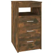 vidaXL Ladekast 40x50x76 cm bewerkt hout gerookt eikenkleurig