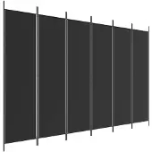 vidaXL Kamerscherm met 6 panelen 300x200 cm stof zwart