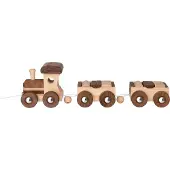 Goki Trein - Amsterdam - 37X10,5X10,5Cm - Met 10 Bouwstenen - 2 Jaar