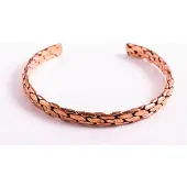 BERK Koperen armband gevlochten 8 mm