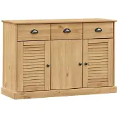 vidaXL Dressoir met lades VIGO 113x40x75 cm massief grenenhout