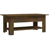 vidaXL Salontafel 102x55x42 cm bewerkt hout gerookt eikenkleurig
