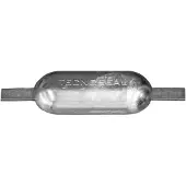 Tecnoseal Stainless Steel Sealine Oval Anode With Strap 3kg Zilver 300 x 25 x 5 mm