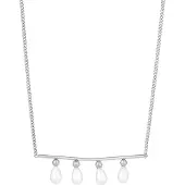 Victorious Dames Ketting - Zilver - Model: Parel Mana