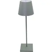 Zafferano Poldina LED tafellamp, oplaadbare batterij, mat, groen Poldina, dimbaar, groen, Woon-/ Eetkamer, Aluminium, Modern