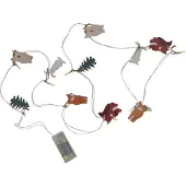 Star Micronics LED lichtketting Forest Friends, 10 houten figuren