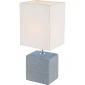 Globo Strakke tafellamp Geri blauw met witte kap