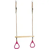 Kbt ringtrapeze hout met kunststof ringen paars
