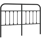 vidaXL Vervangend hoofdbord metaal zwart 150 cm