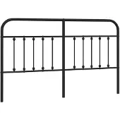 vidaXL Vervangend hoofdbord metaal zwart 160 cm