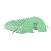 vidaXL Tuinkas met stalen frame 84 m² 14x6x2,85 m groen