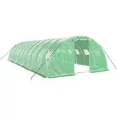 vidaXL Tuinkas met stalen frame 40 m² 10x4x2 m groen
