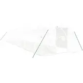 vidaXL Tuinkas met stalen frame 42 m² 14x3x2 m wit