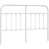 vidaXL Vervangend hoofdbord metaal wit 150 cm